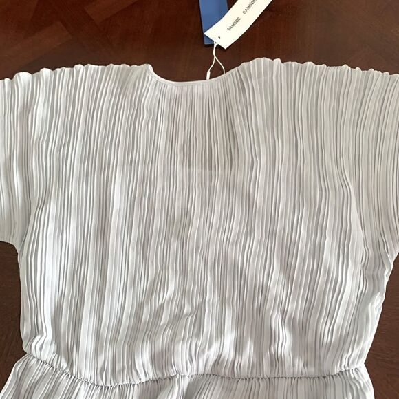 Samsoe Samsoe andine smoked elbow sleeve midi dress size M - Picture 8 of 9